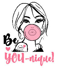 Be Unique Bubble Gum Sticker by Carrie Berkk | Carrie's Chronicles
