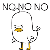 No Way Animation Sticker by Holler Studios