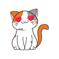 petiquepets valentines day cute cat cat heart eyes heart eyes cat Sticker