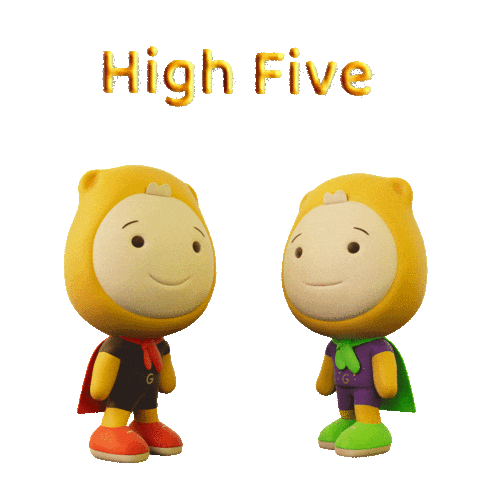 High Five Winning Team Sticker by Gumazing
