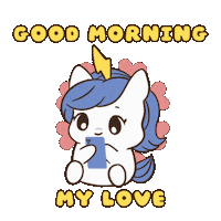 Bu Good Morning My Love Sticker by Brave Unicorn
