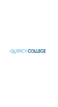 University Navy Sticker by Quincy College