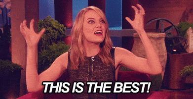 happy emma stone GIF