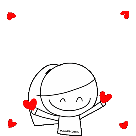 In Love Hearts Sticker