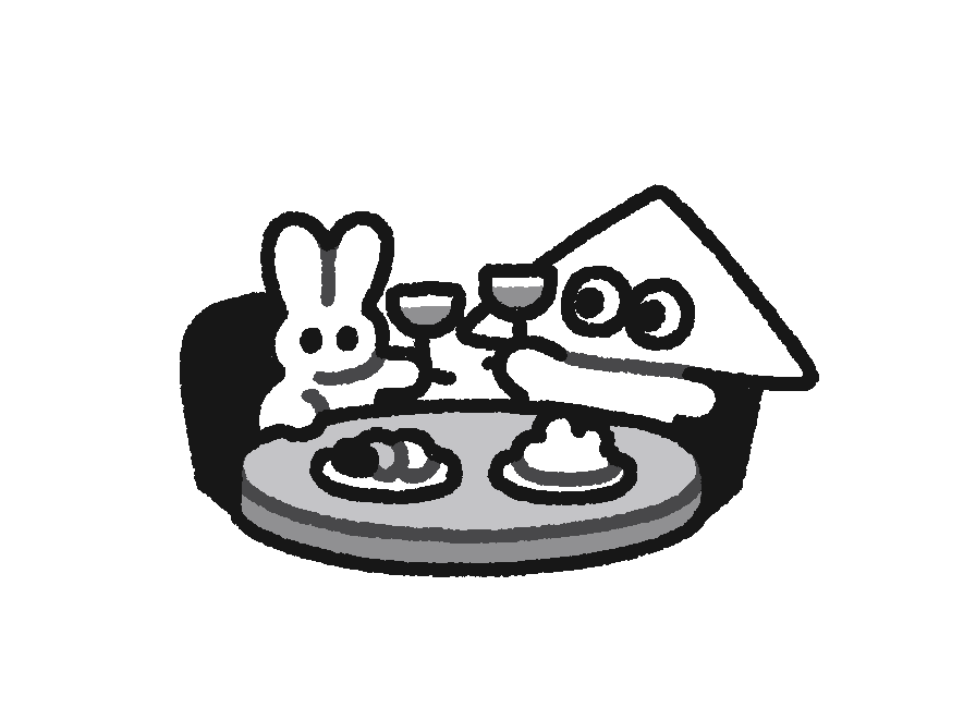 rabbit dinner Sticker by error403
