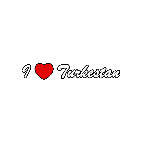 I Love Kazakhstan Sticker by Info Shymkent