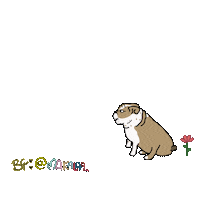 English Bulldog Dog Sticker by makala9_