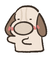 gou_gie dog puppy come go away Sticker