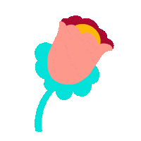 vickyperrydesign flower vickyperrydesign simple flower coral flower Sticker