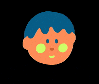 Milksart face orange boy circle GIF