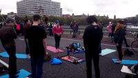 Yoga, Dance and Song on Westminster Bridge