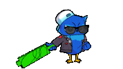 Owl Bat Sticker by BigBrains