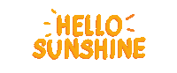 Hello Sunshine Blurt Sticker by blurtitout