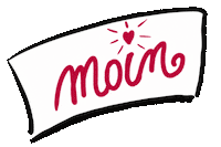 rot-stich herz hallo moin norddeutsch Sticker