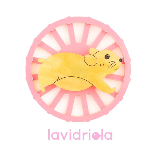 Hamster Brooch Sticker by La Vidriola