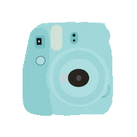 BeachyandPeachybyIzz new post camera polaroid instant camera Sticker