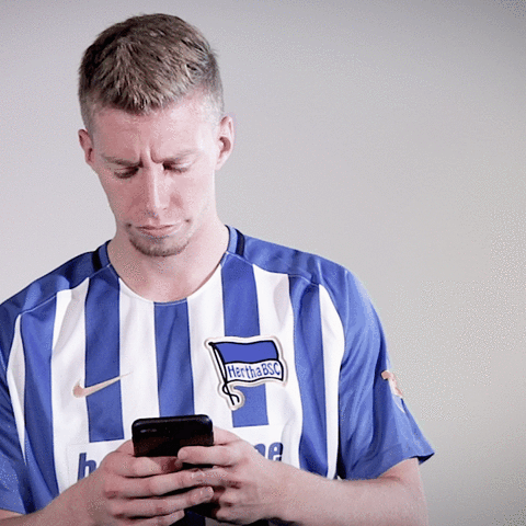 talk call GIF by Hertha BSC