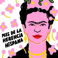 Frida Kahlo Flowers Sticker by INTO ACTION