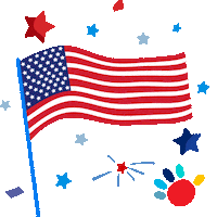 Independence Day Usa Sticker by bini games
