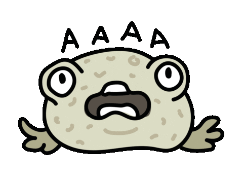 Scared Cartoon Sticker by TeaBag