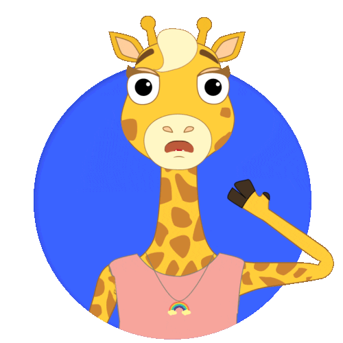 Sad Giraffe Sticker by Labsitters