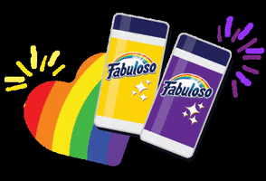 FabulosoBrand love heart rainbow lemon GIF
