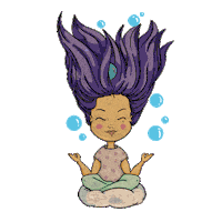 yaizajr time relax purple yoga Sticker