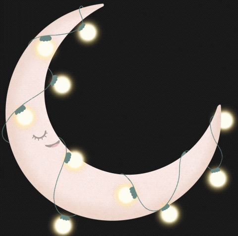 gretchenartwork giphyupload moon sleepy goodnight GIF