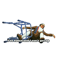 I Fell Help Sticker
