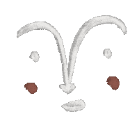 d_vigl face minimal blink lines Sticker