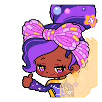 SparklesMagicalMarket thumbs up gold purple good job Sticker