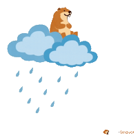 Chilling Rainy Day Sticker by WorkBeaver