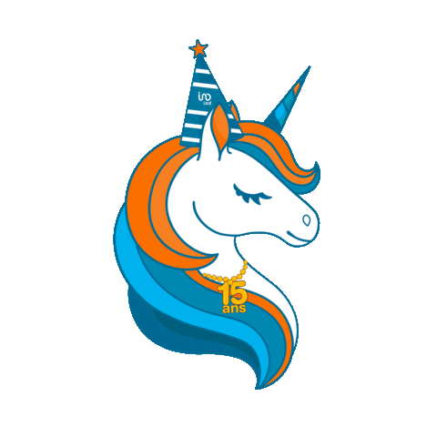 Birthday Unicorn Sticker by iad France