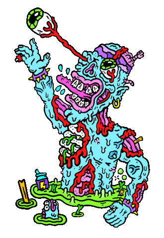 Three Amigos Horror Sticker by Russell Taysom