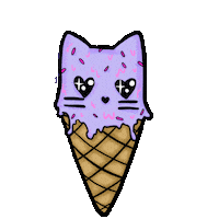 Ice Cream Cat Sticker
