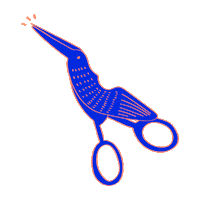 Scissors Embroidery Sticker by darleneboza
