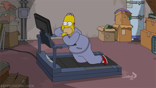 Working Out Homer Simpson GIF
