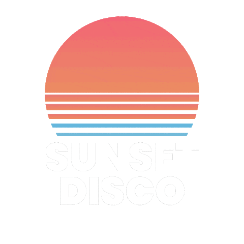 Sunset Disco Sticker by Halfsquare Designs