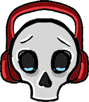 briannaecampbell music sticker crying skull Sticker