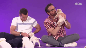 Ryan Reynolds Kissing a Puppy