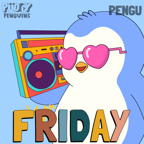 Its Friday Happy Dance GIF by Pudgy Penguins