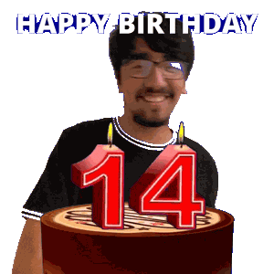 14Th Birthday Sticker
