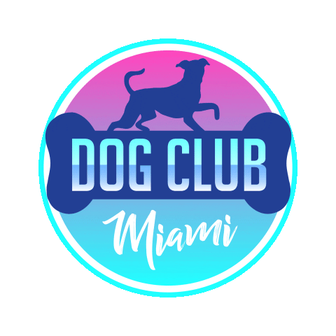 Evolvedesignstudios giphyupload dog logo dog club miami Sticker
