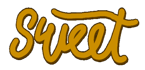Honey Script Sticker
