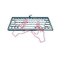 Keyboard Typing Sticker by iampower.nl