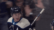 Ice Hockey Hug GIF by Columbus Blue Jackets