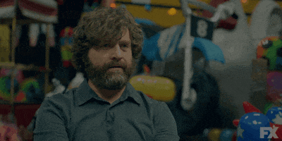 surprised zach galifianakis GIF by BasketsFX