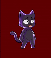 HeroGalaxyNFT cat scared nervous ohno GIF