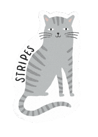 annafatrdlov cat kitty stripes darknessandstripes Sticker