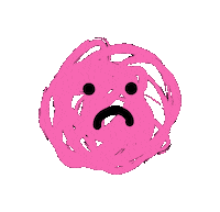 KagamiShinohara pink illustration face doodle Sticker